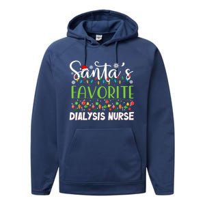 Santa Claus Merry Christmas SantaS Favorite Dialysis Nurse Gift Performance Fleece Hoodie