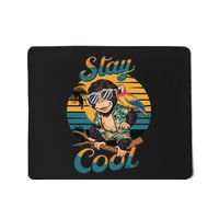 Stay Cool Monkey With Parrot Friend Jungle Time Fun Mousepad