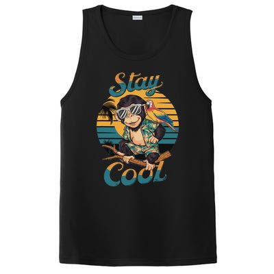 Stay Cool Monkey With Parrot Friend Jungle Time Fun PosiCharge Competitor Tank