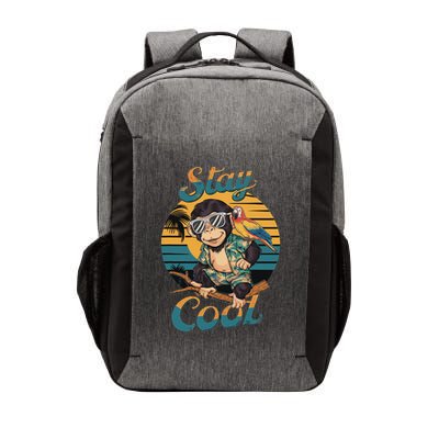 Stay Cool Monkey With Parrot Friend Jungle Time Fun Vector Backpack