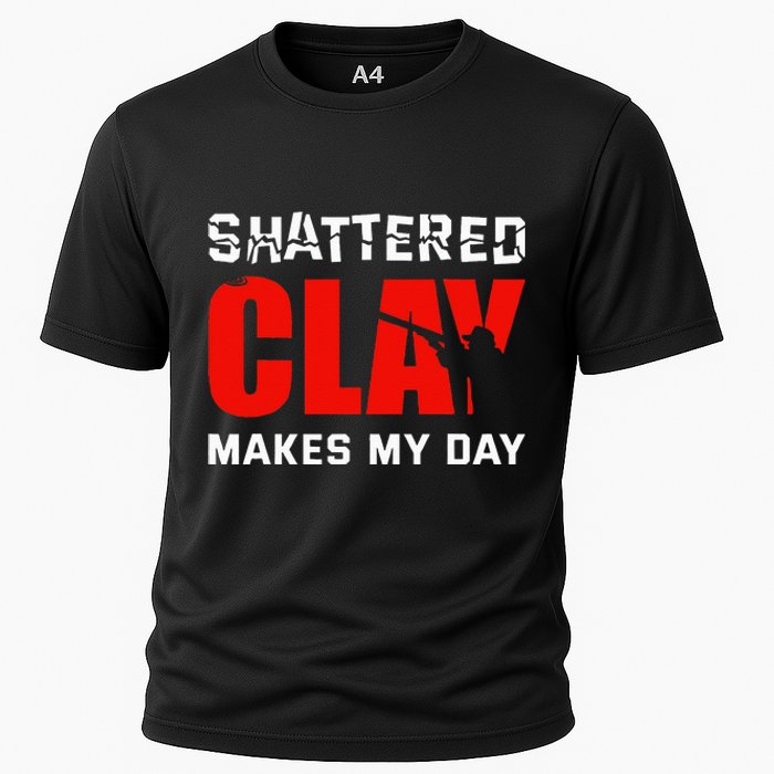 Shattered Clay Makes My Day Trap Skeet Shooting Clay Pigeon Cooling Performance Crew T-Shirt