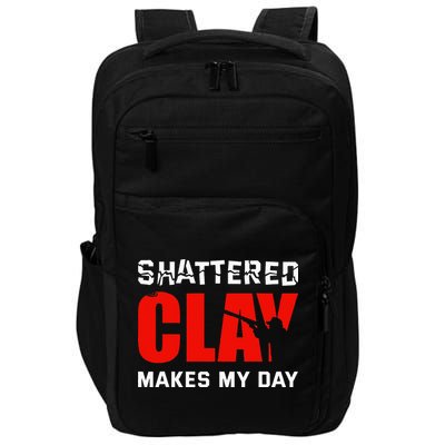 Shattered Clay Makes My Day Trap Skeet Shooting Clay Pigeon Impact Tech Backpack