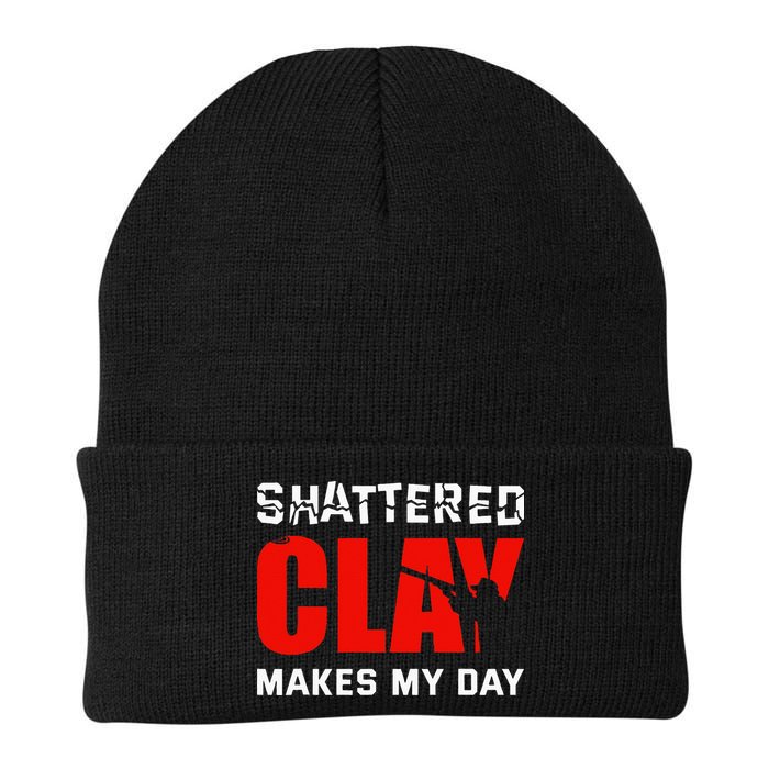 Shattered Clay Makes My Day Trap Skeet Shooting Clay Pigeon Beanie