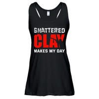 Shattered Clay Makes My Day Trap Skeet Shooting Clay Pigeon Ladies Essential Flowy Tank