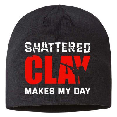 Shattered Clay Makes My Day Trap Skeet Shooting Clay Pigeon Sustainable Beanie
