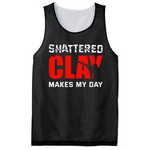 Shattered Clay Makes My Day Trap Skeet Shooting Clay Pigeon Mesh Reversible Basketball Jersey Tank