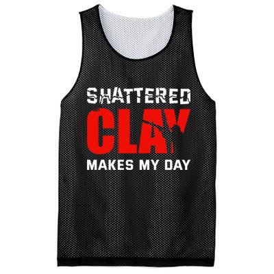 Shattered Clay Makes My Day Trap Skeet Shooting Clay Pigeon Mesh Reversible Basketball Jersey Tank