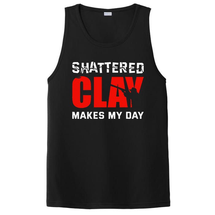 Shattered Clay Makes My Day Trap Skeet Shooting Clay Pigeon PosiCharge Competitor Tank