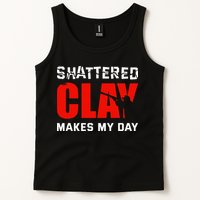 Shattered Clay Makes My Day Trap Skeet Shooting Clay Pigeon Tank Top