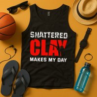 Shattered Clay Makes My Day Trap Skeet Shooting Clay Pigeon Tank Top