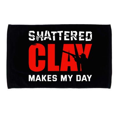 Shattered Clay Makes My Day Trap Skeet Shooting Clay Pigeon Microfiber Hand Towel