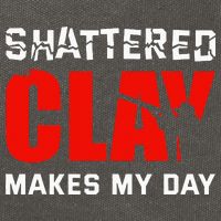 Shattered Clay Makes My Day Trap Skeet Shooting Clay Pigeon Cotton Canvas Backpack