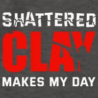 Shattered Clay Makes My Day Trap Skeet Shooting Clay Pigeon Vector Backpack