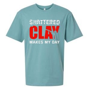 Shattered Clay Makes My Day Trap Skeet Shooting Clay Pigeon Sueded Cloud Jersey T-Shirt