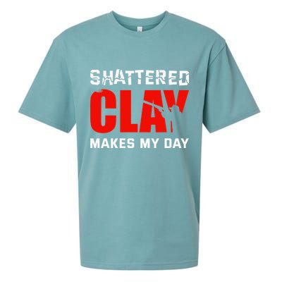 Shattered Clay Makes My Day Trap Skeet Shooting Clay Pigeon Sueded Cloud Jersey T-Shirt