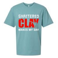 Shattered Clay Makes My Day Trap Skeet Shooting Clay Pigeon Sueded Cloud Jersey T-Shirt