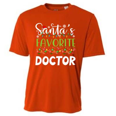 Santa Claus Merry Christmas SantaS Favorite Doctor Great Gift Cooling Performance Crew T-Shirt