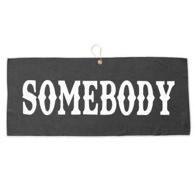 Somebody Couples Matching Somebody's Problem Large Microfiber Waffle Golf Towel