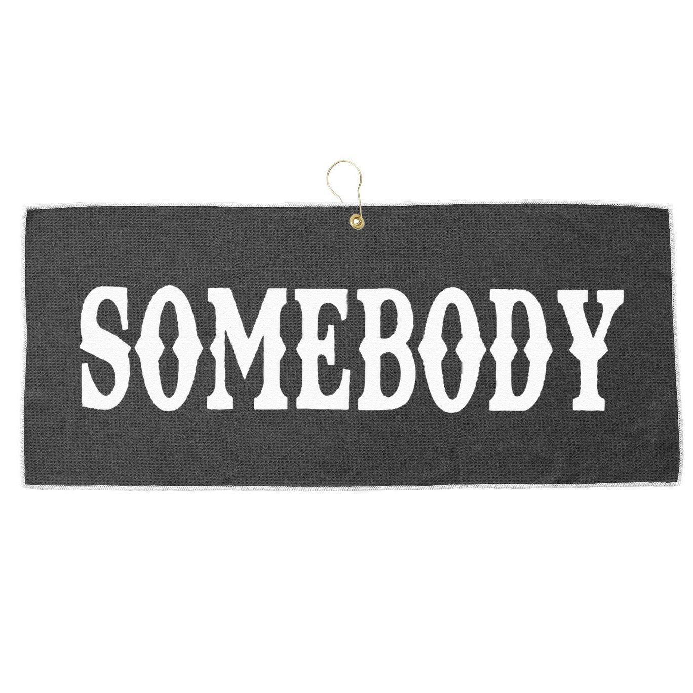Somebody Couples Matching Somebody's Problem Large Microfiber Waffle Golf Towel