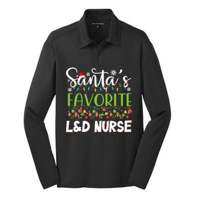 Santa Claus Merry Christmas SantaS Favorite L And D Nurse Cute Gift Silk Touch Performance Long Sleeve Polo