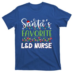 Santa Claus Merry Christmas SantaS Favorite L And D Nurse Cute Gift T-Shirt