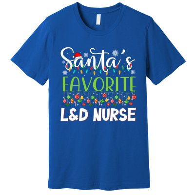 Santa Claus Merry Christmas SantaS Favorite L And D Nurse Cute Gift Premium T-Shirt