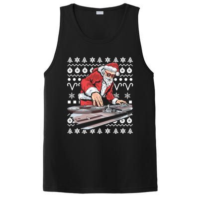 Santa Claus Music Dj Tacky Christmas Ugly Xmas Gift PosiCharge Competitor Tank