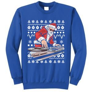 Santa Claus Music Dj Tacky Christmas Ugly Xmas Gift Sweatshirt