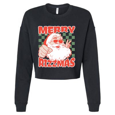Skater Christmas Meme Merry For Skater Cropped Pullover Crew