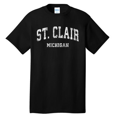 St. Clair Michigan Mi Vintage Varsity Sports Tall T-Shirt