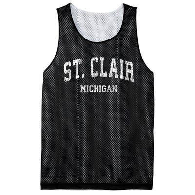 St. Clair Michigan Mi Vintage Varsity Sports Mesh Reversible Basketball Jersey Tank