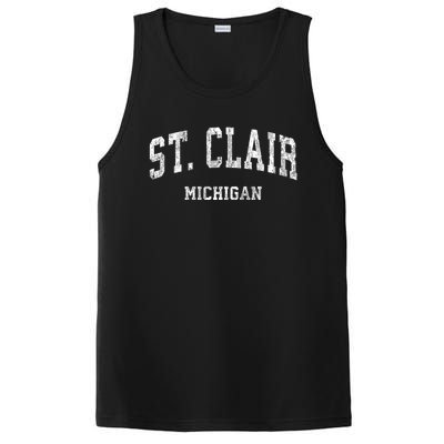 St. Clair Michigan Mi Vintage Varsity Sports PosiCharge Competitor Tank