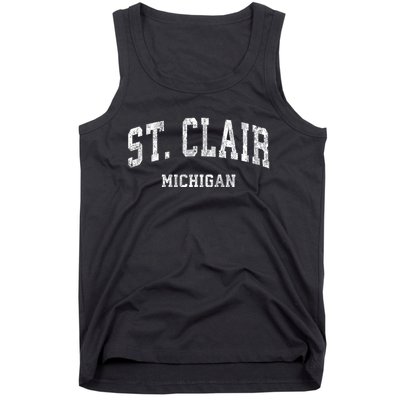 St. Clair Michigan Mi Vintage Varsity Sports Tank Top