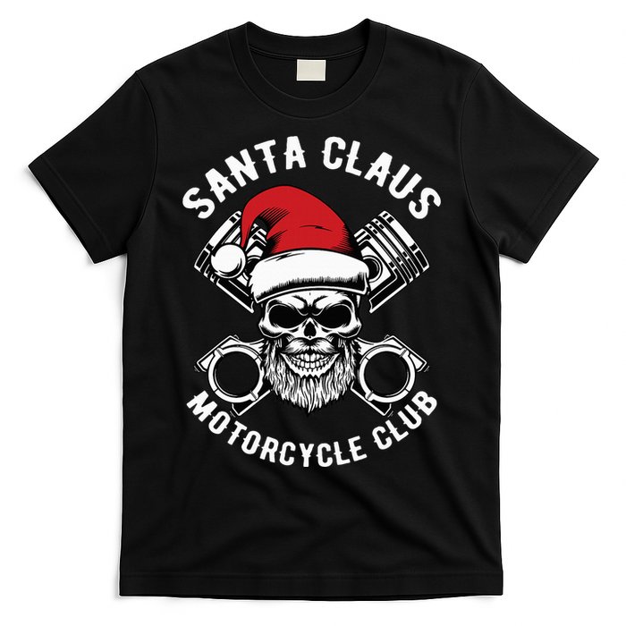 Santa Claus Motorcycle Club Christmas Pajama Cool Xmas Biker T-Shirt