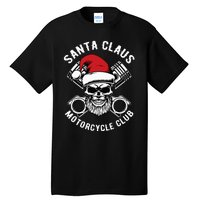 Santa Claus Motorcycle Club Christmas Pajama Cool Xmas Biker Tall T-Shirt