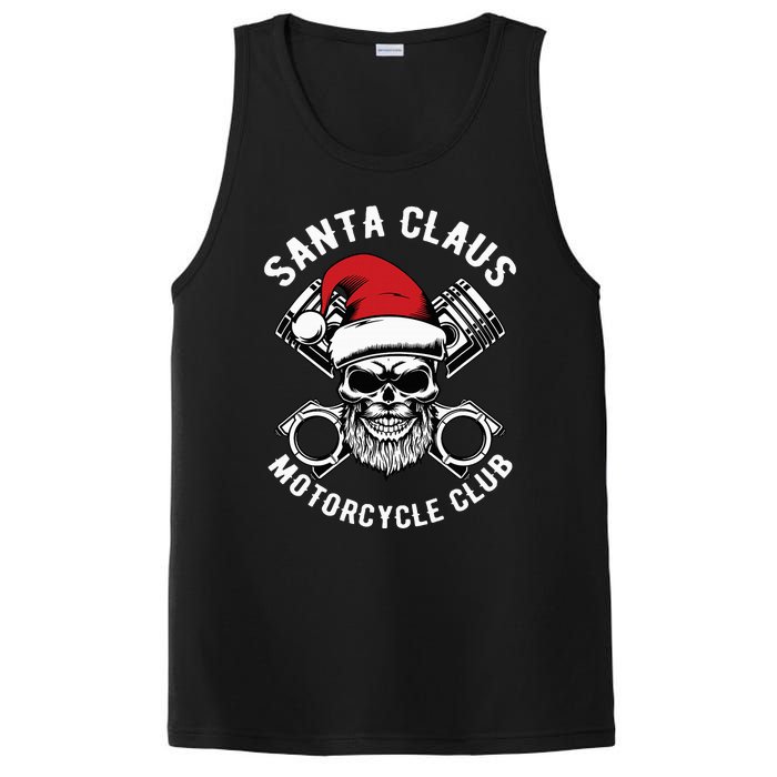 Santa Claus Motorcycle Club Christmas Pajama Cool Xmas Biker PosiCharge Competitor Tank