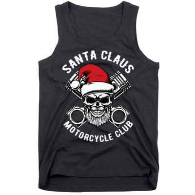 Santa Claus Motorcycle Club Christmas Pajama Cool Xmas Biker Tank Top