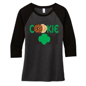 Scout Cookie Mom Girl Troop Leader Family Matching Pullover Hoodie Women's Tri-Blend 3/4-Sleeve Raglan Shirt