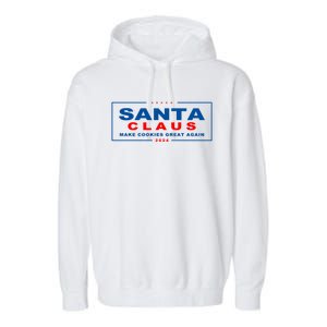 Santa Claus Make Cookies Great Again Funny Trump Lover Xmas Gift Garment-Dyed Fleece Hoodie