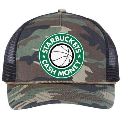 Starbuckets Cash Money Basketball Retro Rope Trucker Hat Cap