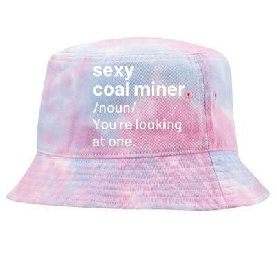 Sexy Coal Miner Definition Funny Mining Tie-Dyed Bucket Hat