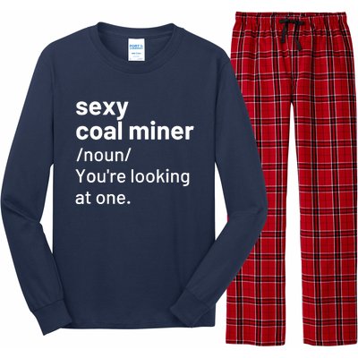 Sexy Coal Miner Definition Funny Mining Long Sleeve Pajama Set