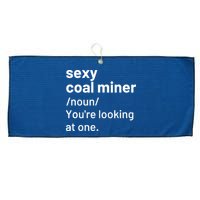 Sexy Coal Miner Definition Funny Mining Large Microfiber Waffle Golf Towel