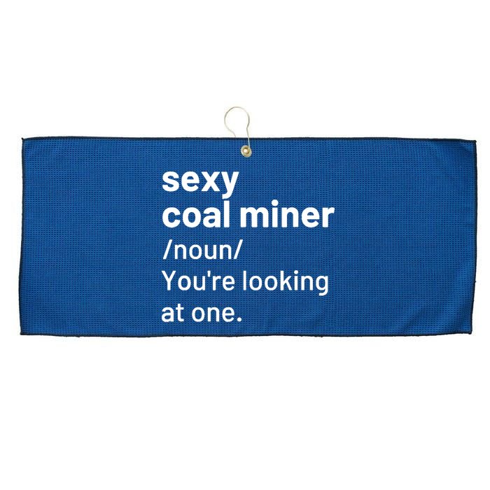 Sexy Coal Miner Definition Funny Mining Large Microfiber Waffle Golf Towel
