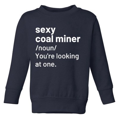 Sexy Coal Miner Definition Funny Mining Toddler Sweatshirt