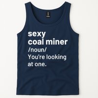 Sexy Coal Miner Definition Funny Mining Tank Top