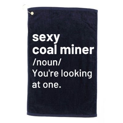 Sexy Coal Miner Definition Funny Mining Golf Towel