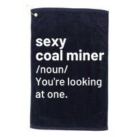 Sexy Coal Miner Definition Funny Mining Golf Towel
