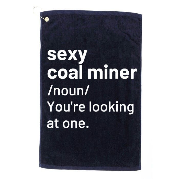 Sexy Coal Miner Definition Funny Mining Golf Towel