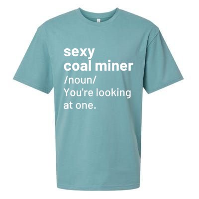 Sexy Coal Miner Definition Funny Mining Sueded Cloud Jersey T-Shirt